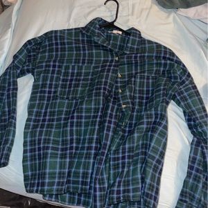 Navy blue flannel